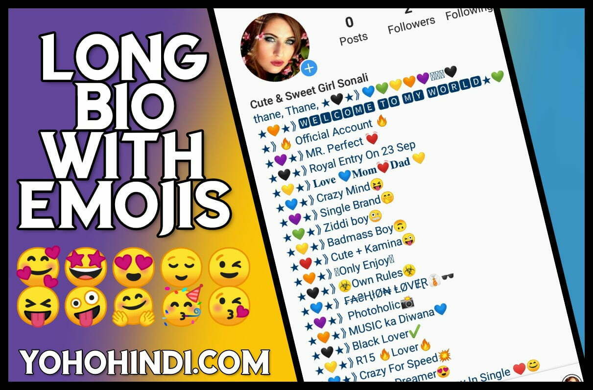 Long bio with emoji