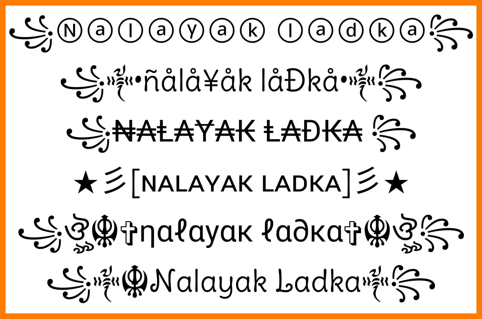 Nalayak Ladka Stylish Name