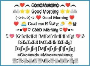 Good morning stylish text