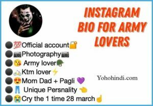 Army Bio For Instagram